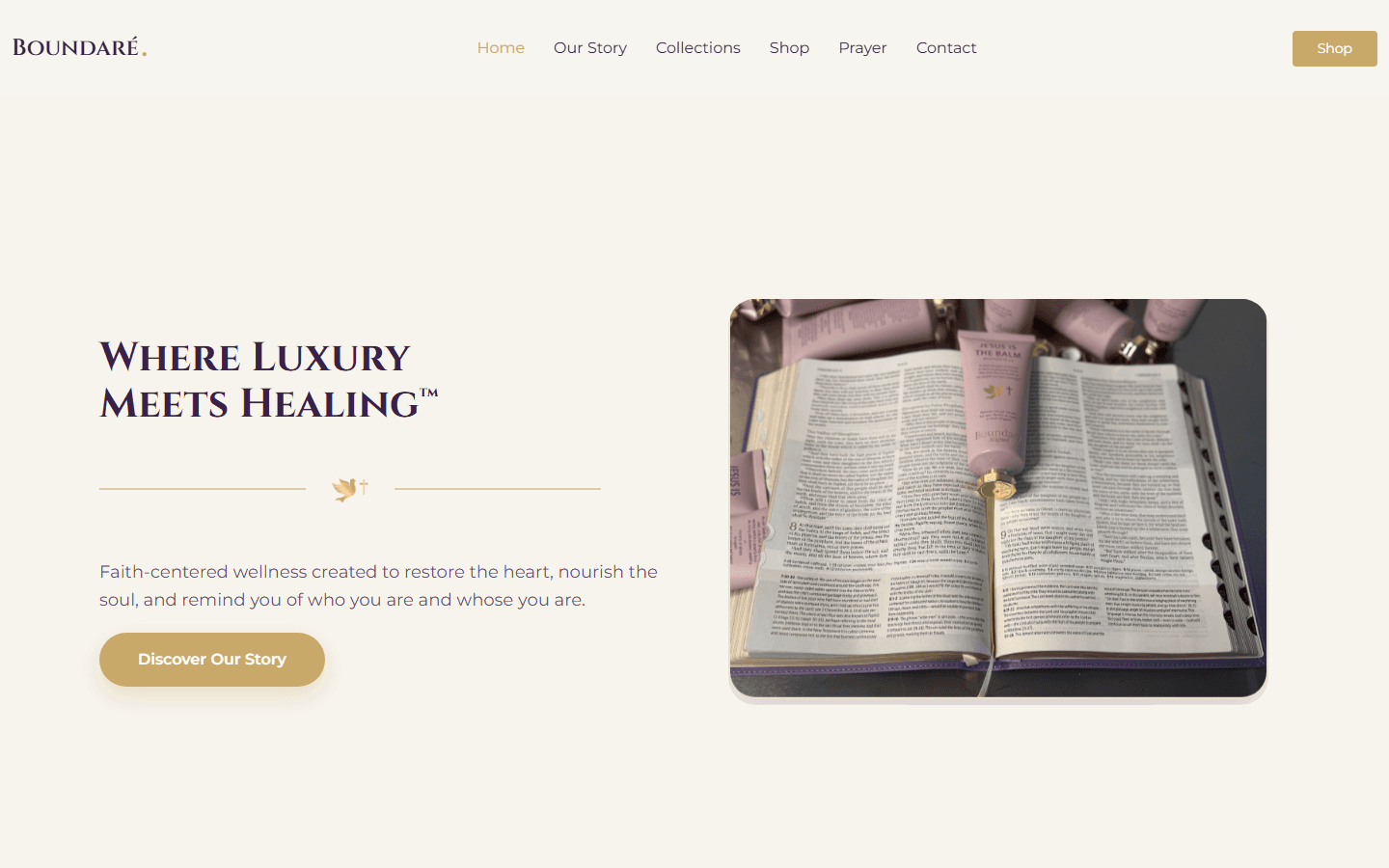 Boundaré Aligned homepage